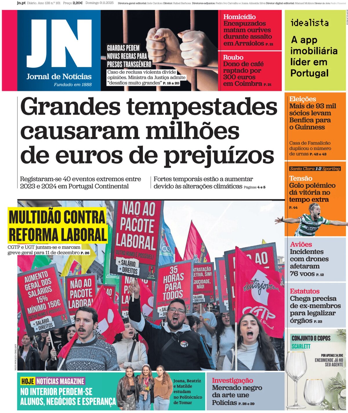 Jornal de Notícias - Front Page - 11/09/2025