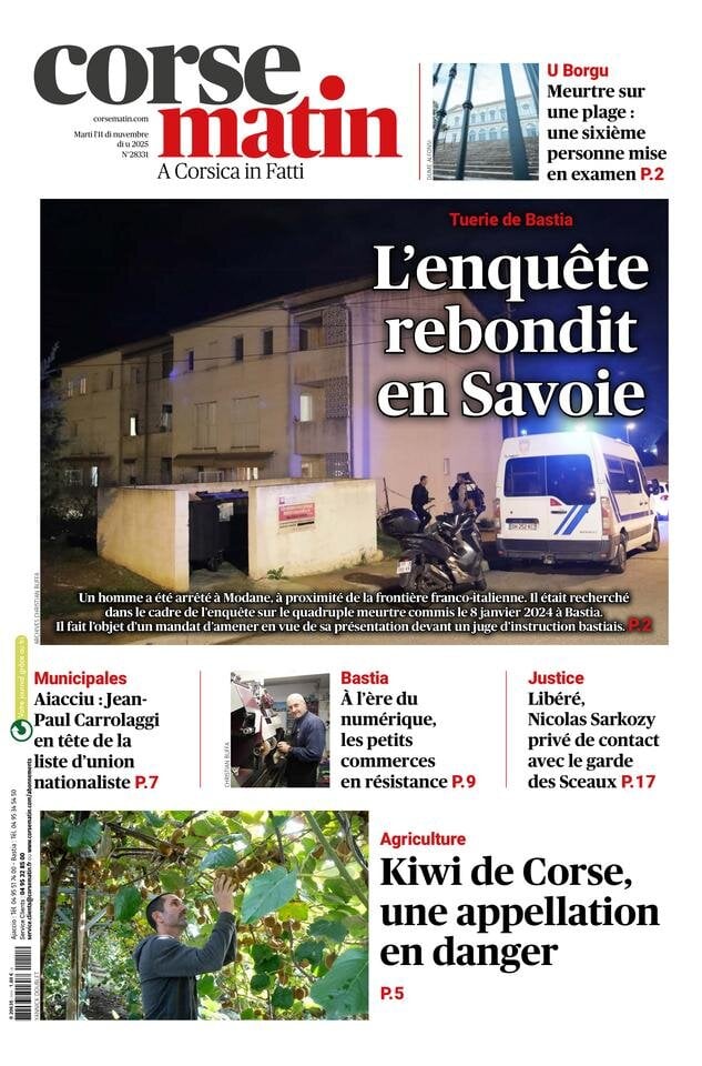 Corse-Matin - Front Page - 11/11/2025