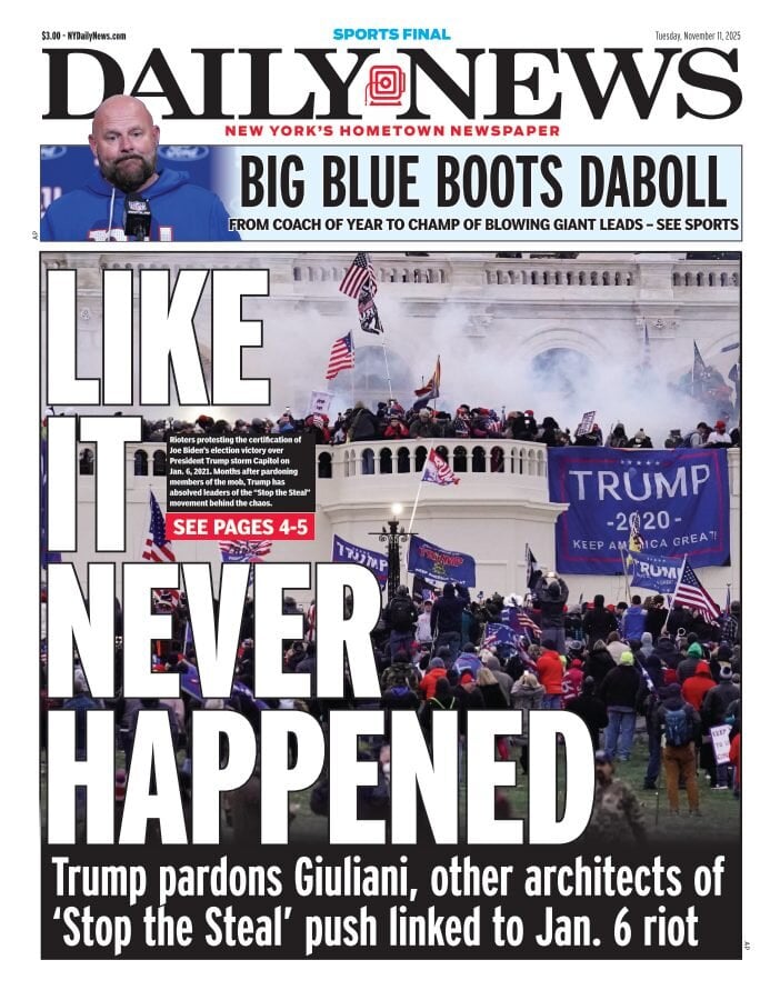 Daily News (New York) - Cover - 11/11/2025