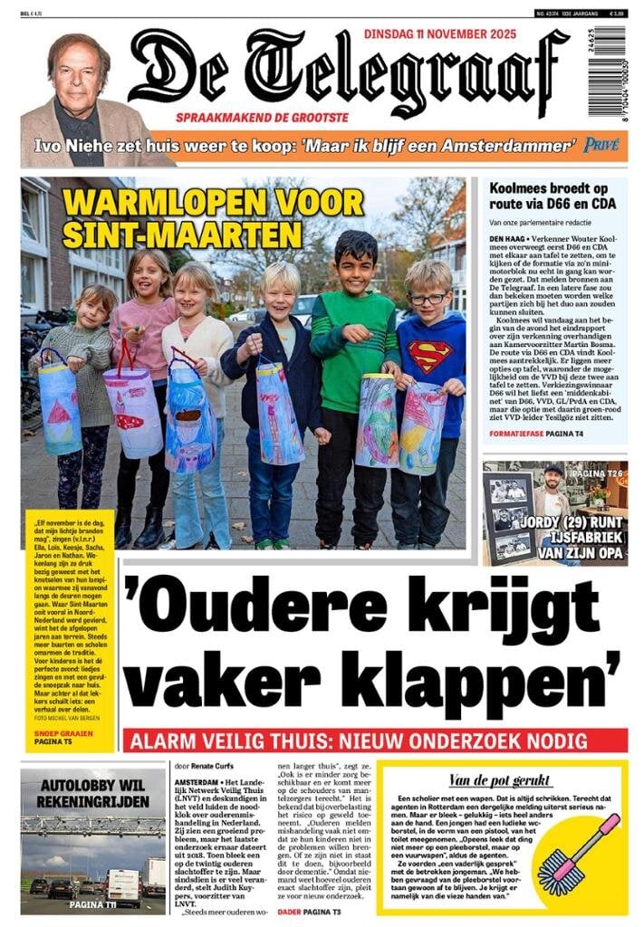 De Telegraaf - Front Page - 11/11/2025