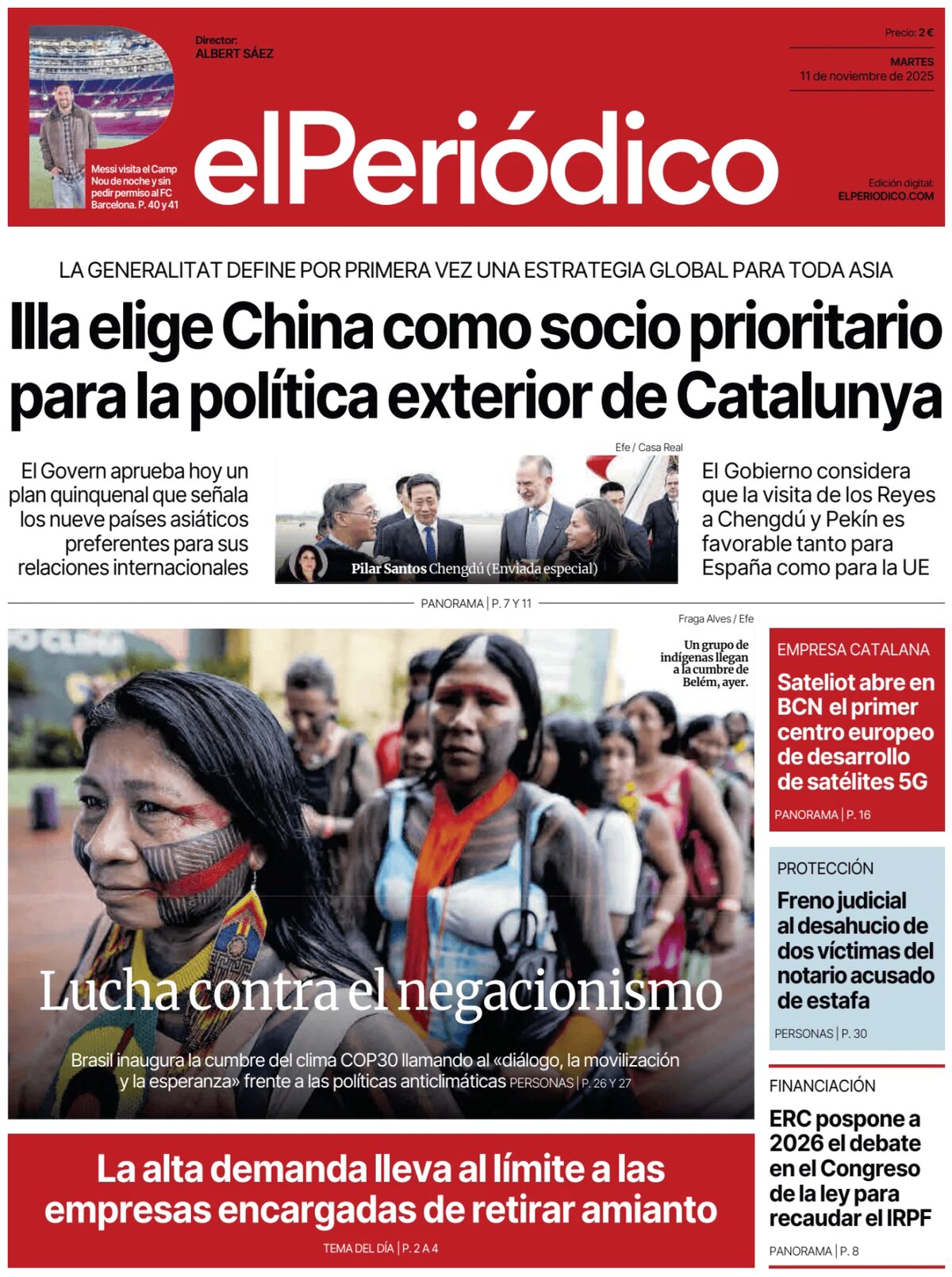 El Periódico de Catalunya - Front Page - 11/11/2025