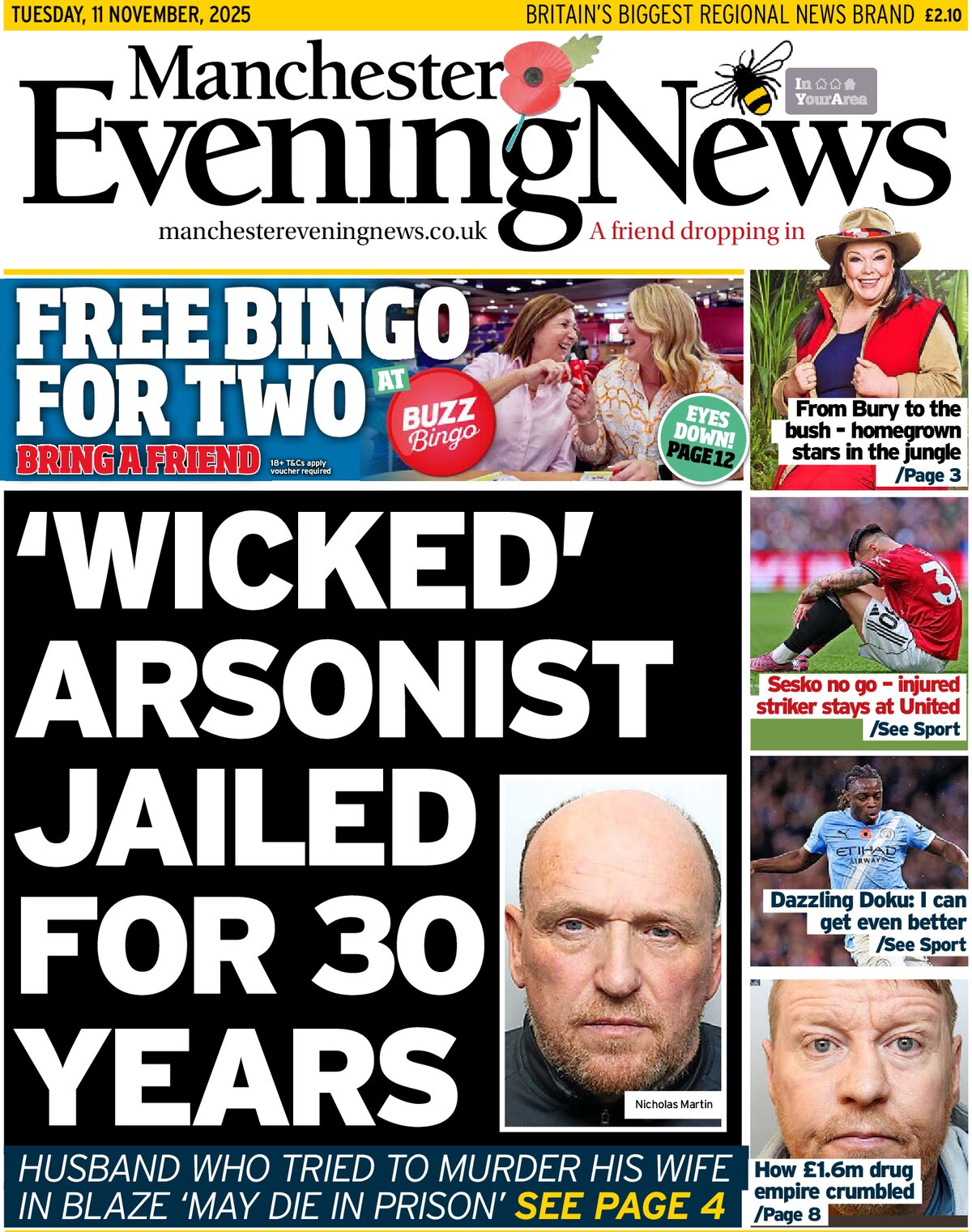 Manchester Evening News - Front Page - 11/11/2025