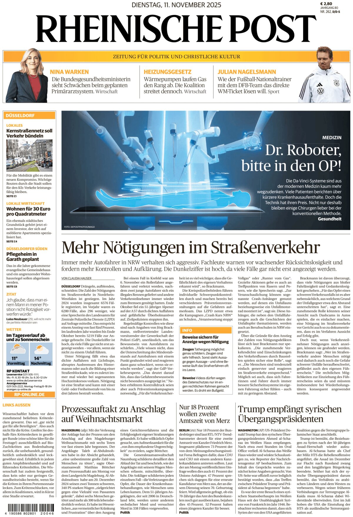 Rheinische Post - Front Page - 11/11/2025