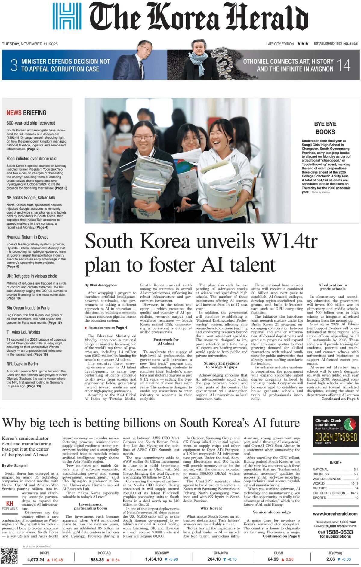 The Korea Herald - Front Page - 11/11/2025