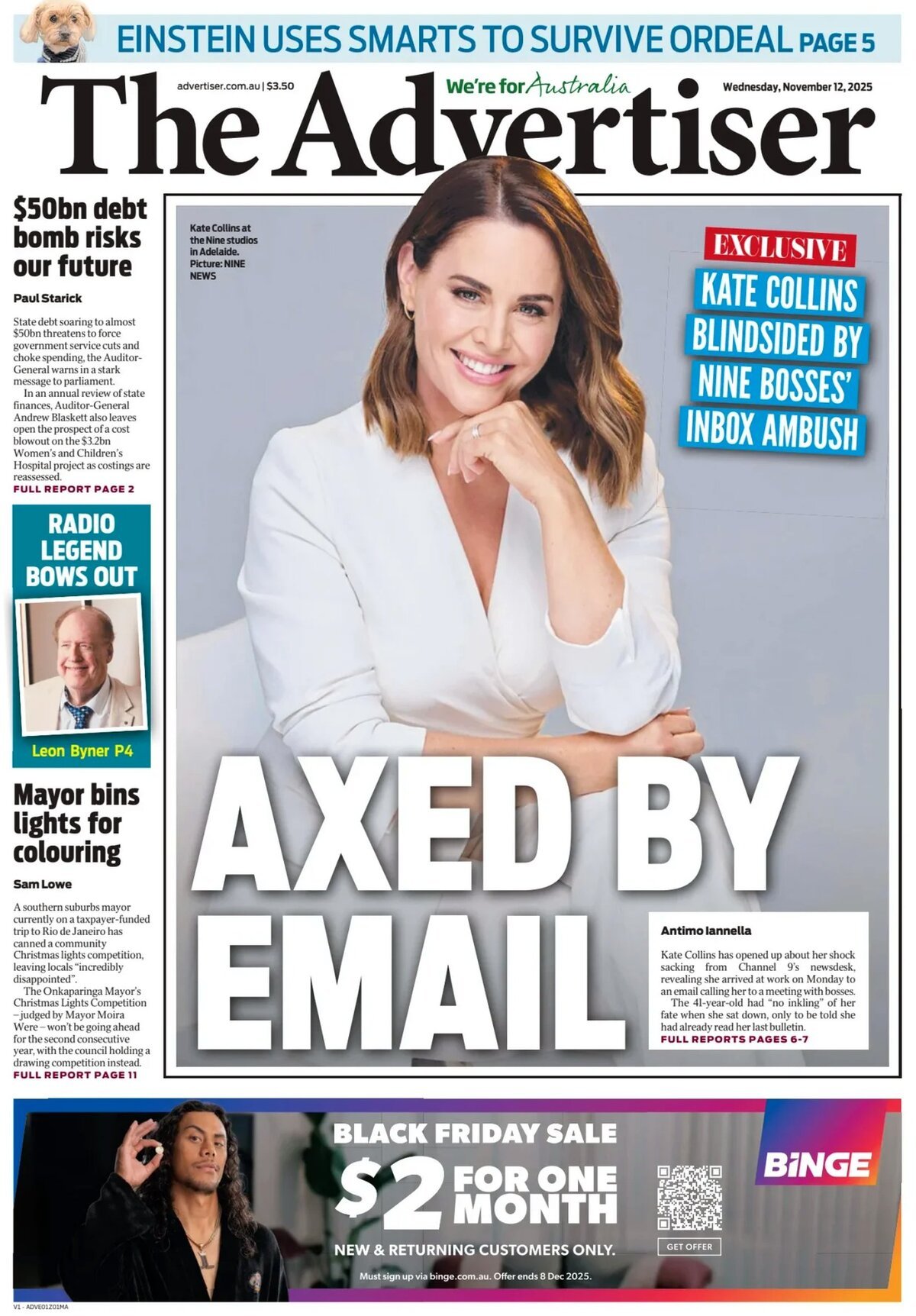 The Advertiser - Front Page - 11/12/2025