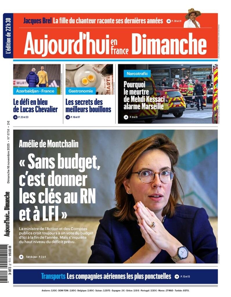 Aujourd'hui en France - Front Page - 11/16/2025