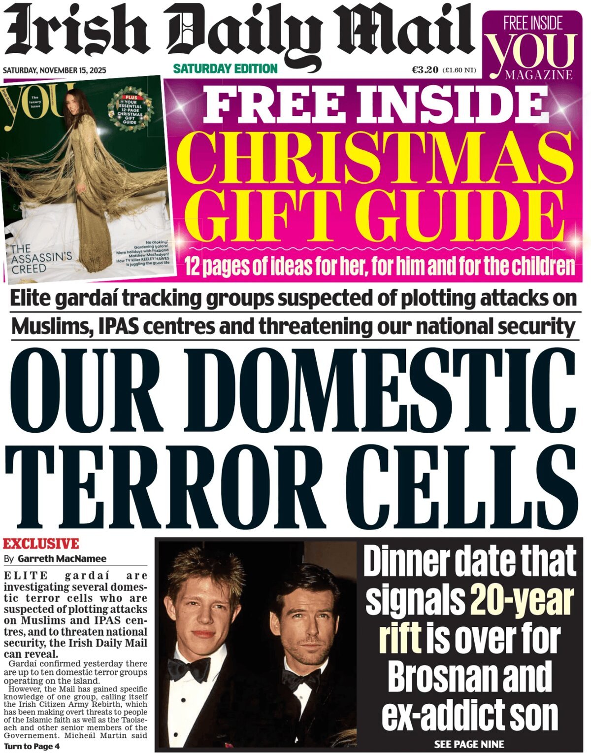 Irish Daily Mail - Front Page - 11/15/2025