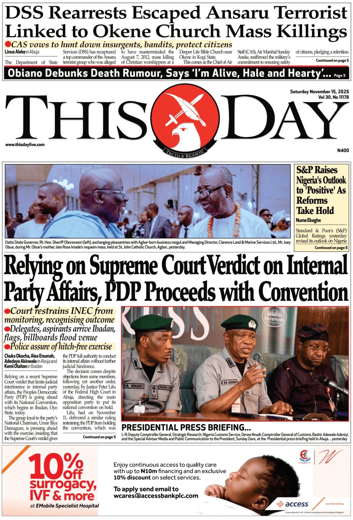 ThisDay - Front Page - 11/15/2025