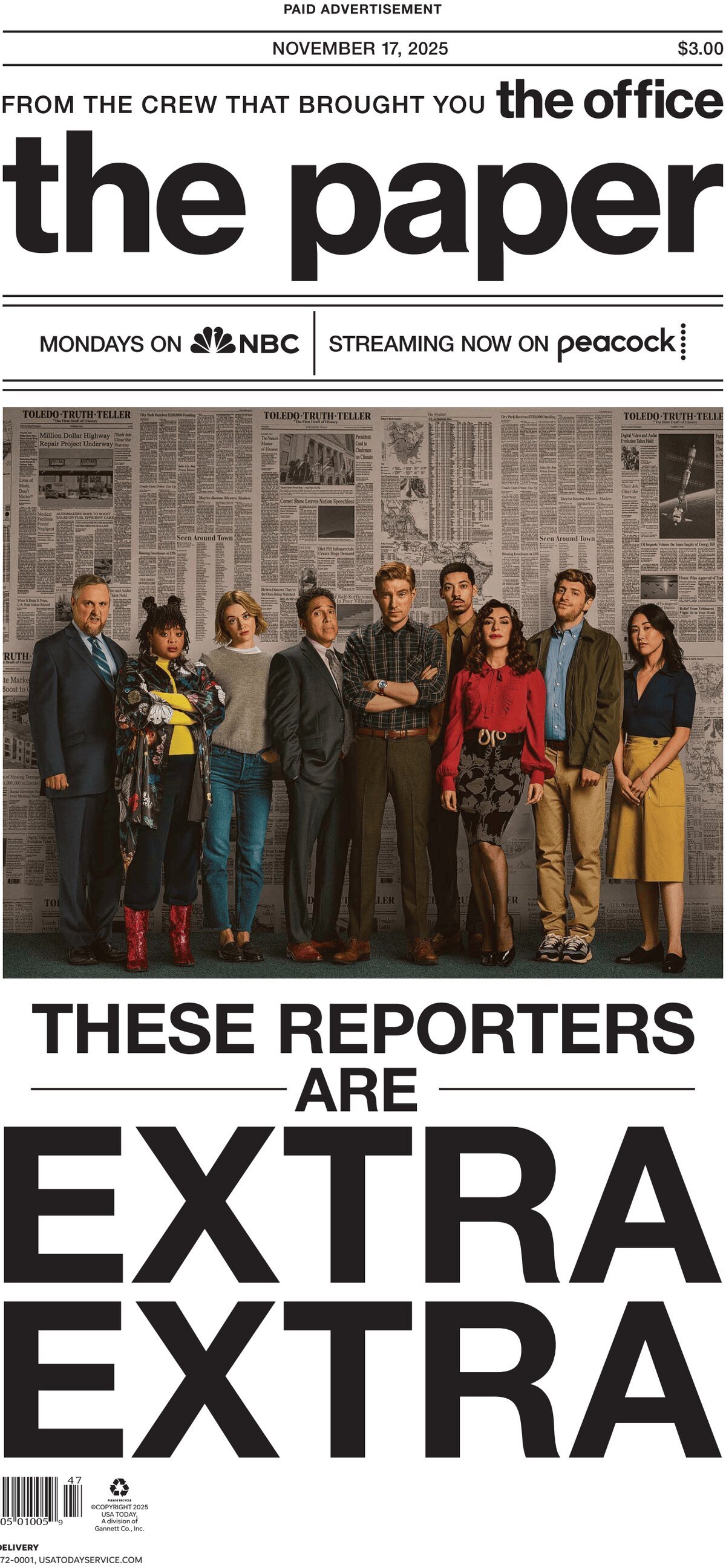 USA Today - Cover - 11/17/2025