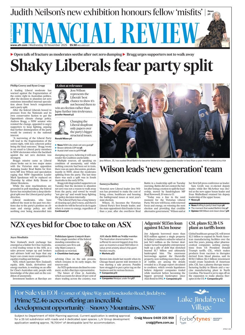 Financial Review - Front Page - 11/19/2025