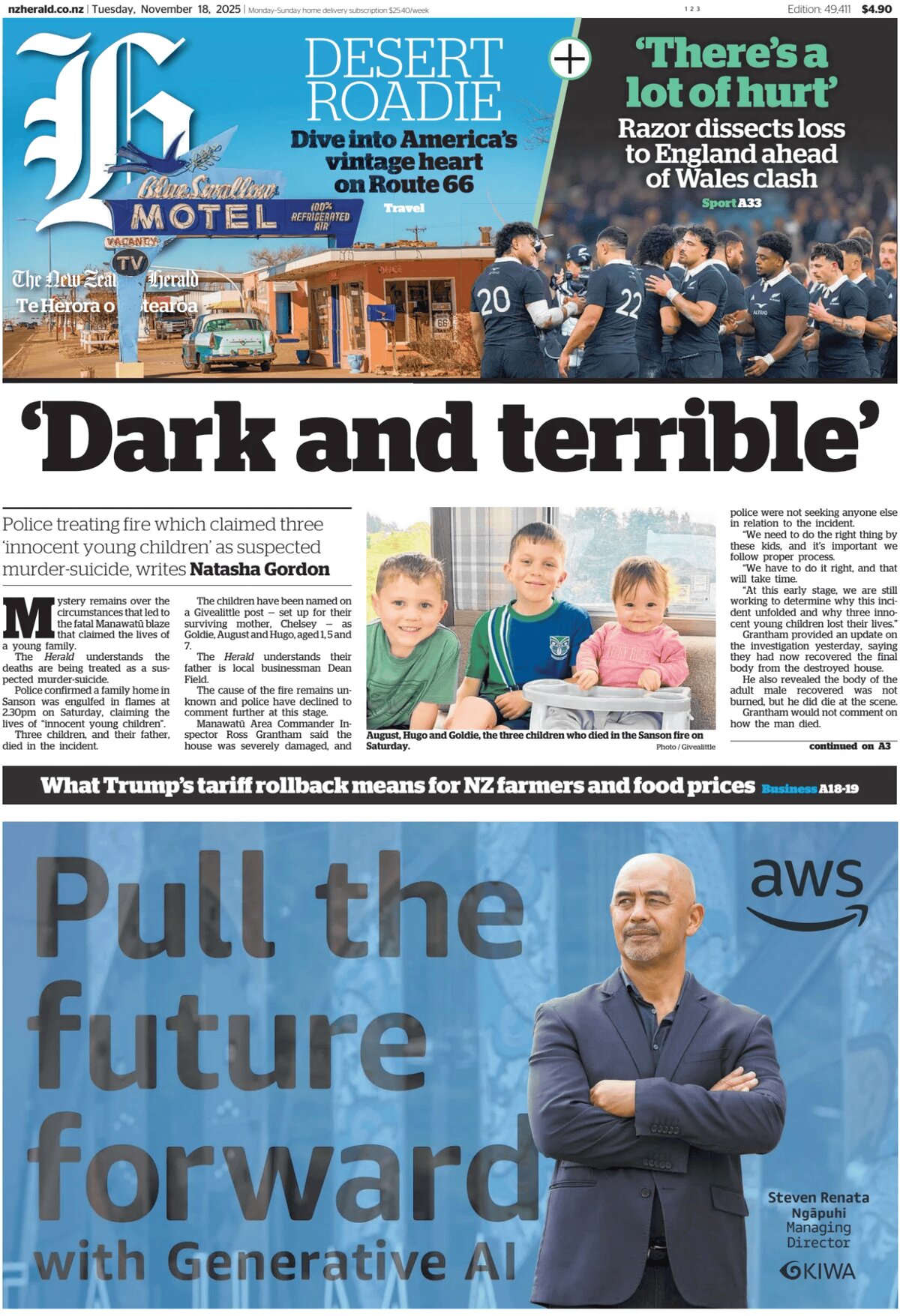 The New Zealand Herald - Front Page - 11/18/2025