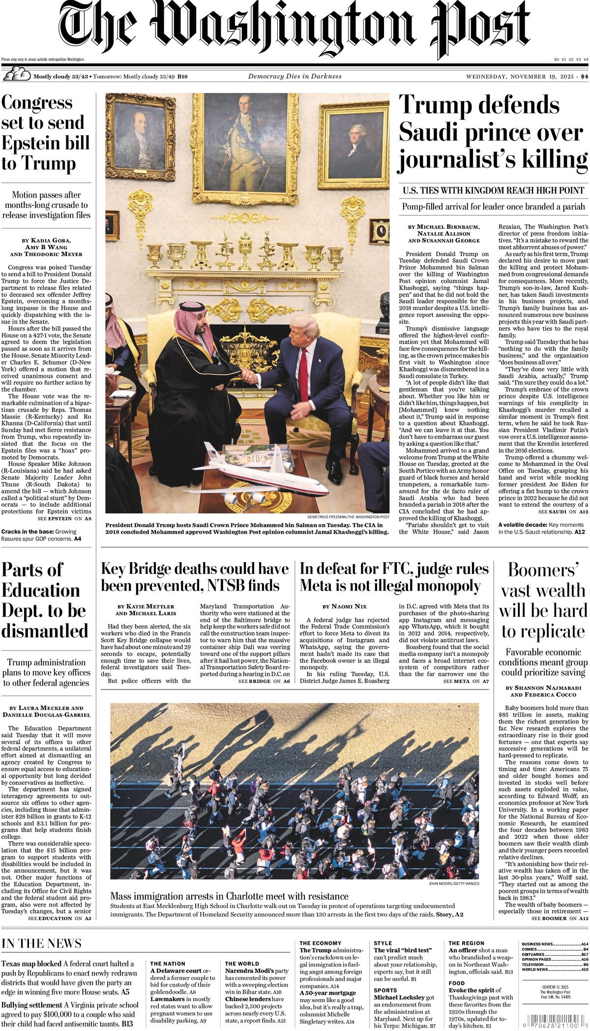 The Washington Post - Cover - 11/19/2025