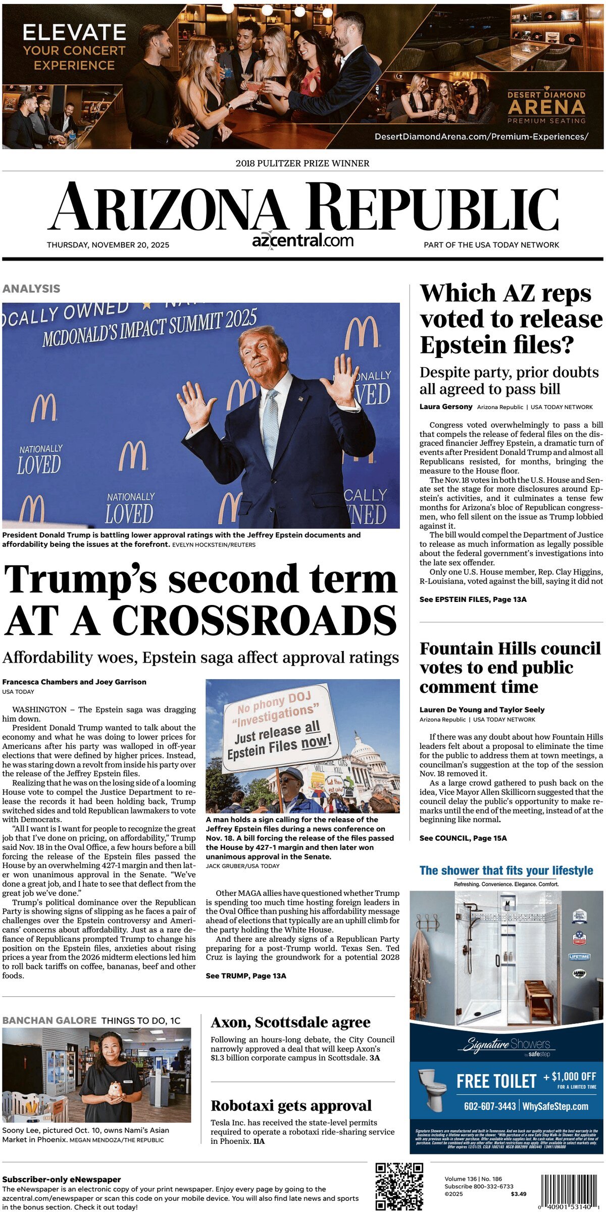 The Arizona Republic - Cover - 11/20/2025