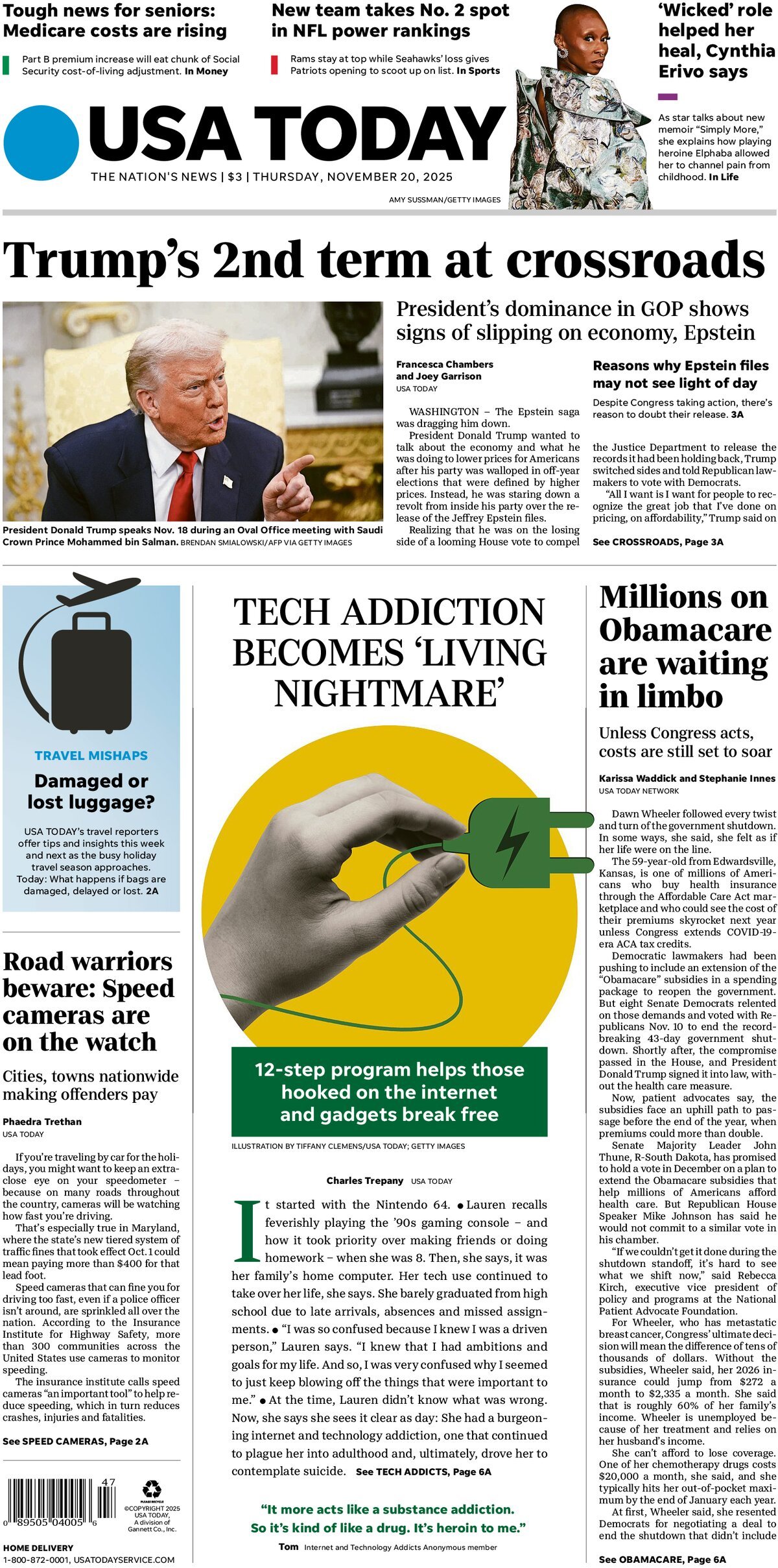 USA Today - Cover - 11/20/2025
