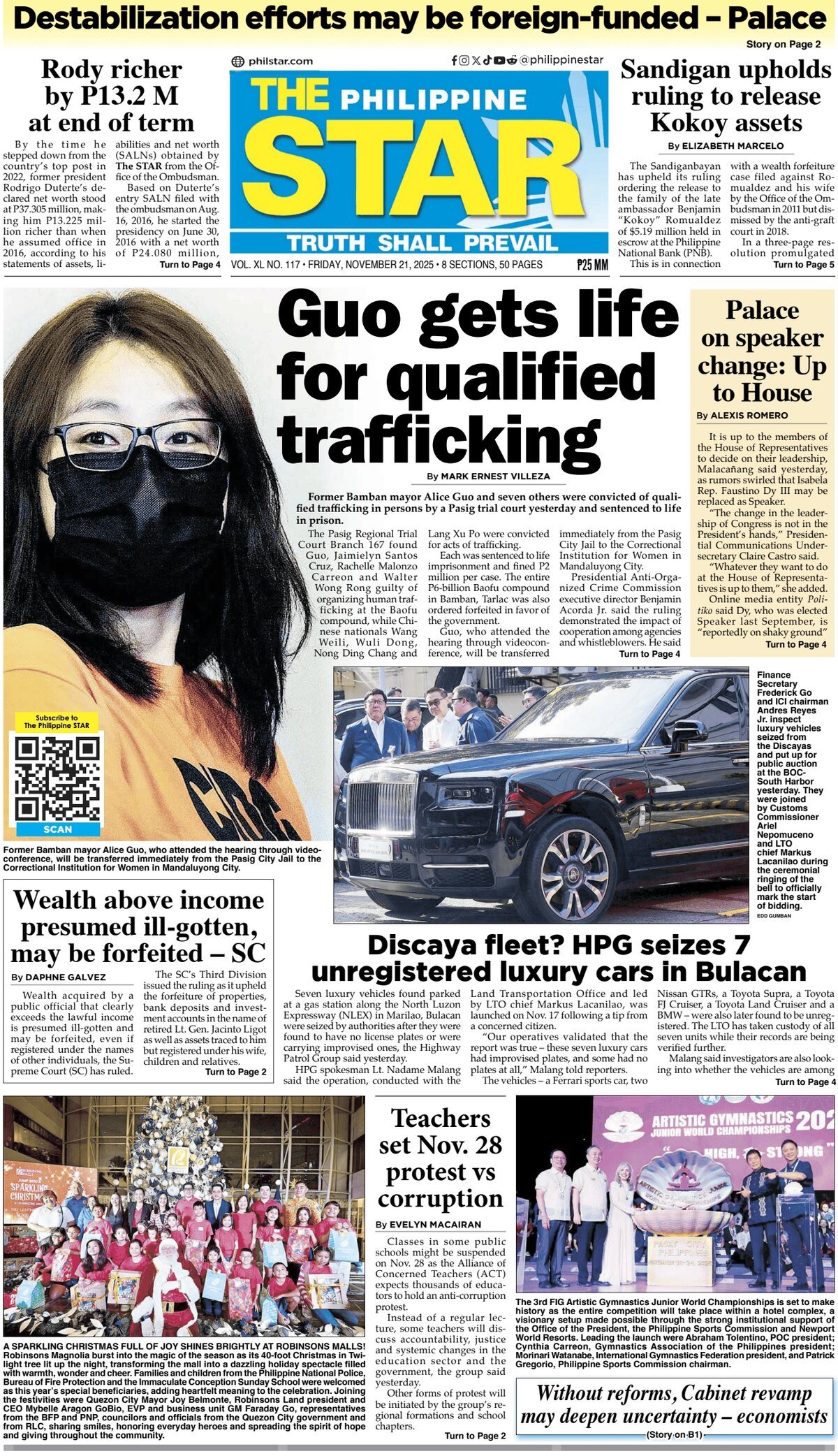 The Philippine Star - Front Page - 11/21/2025