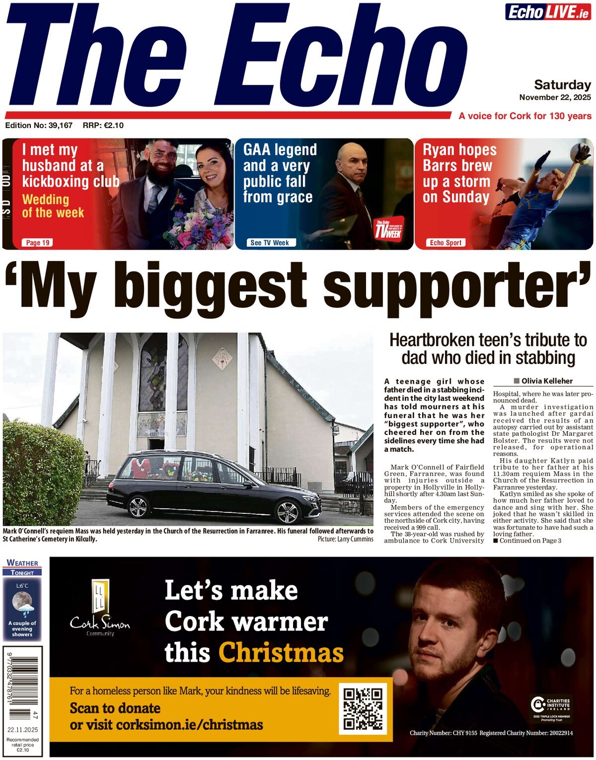 The Echo (Cork) - Front Page - 11/22/2025