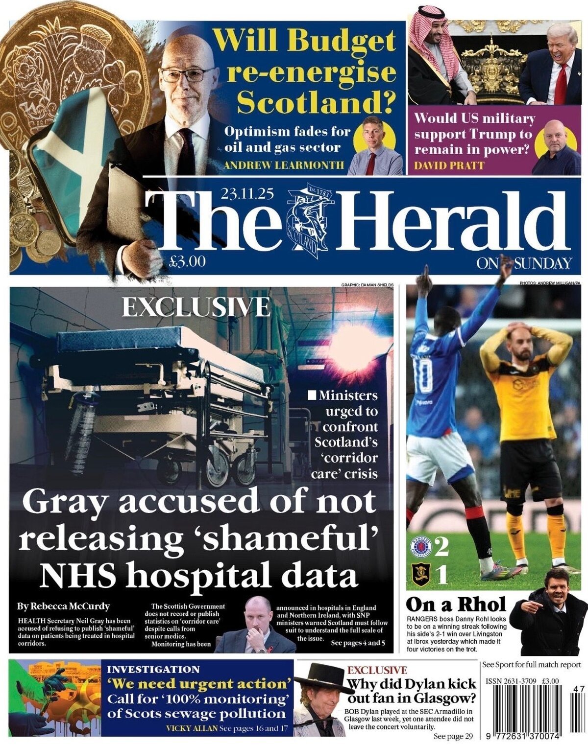The Herald (Scotland) - Front Page - 11/23/2025