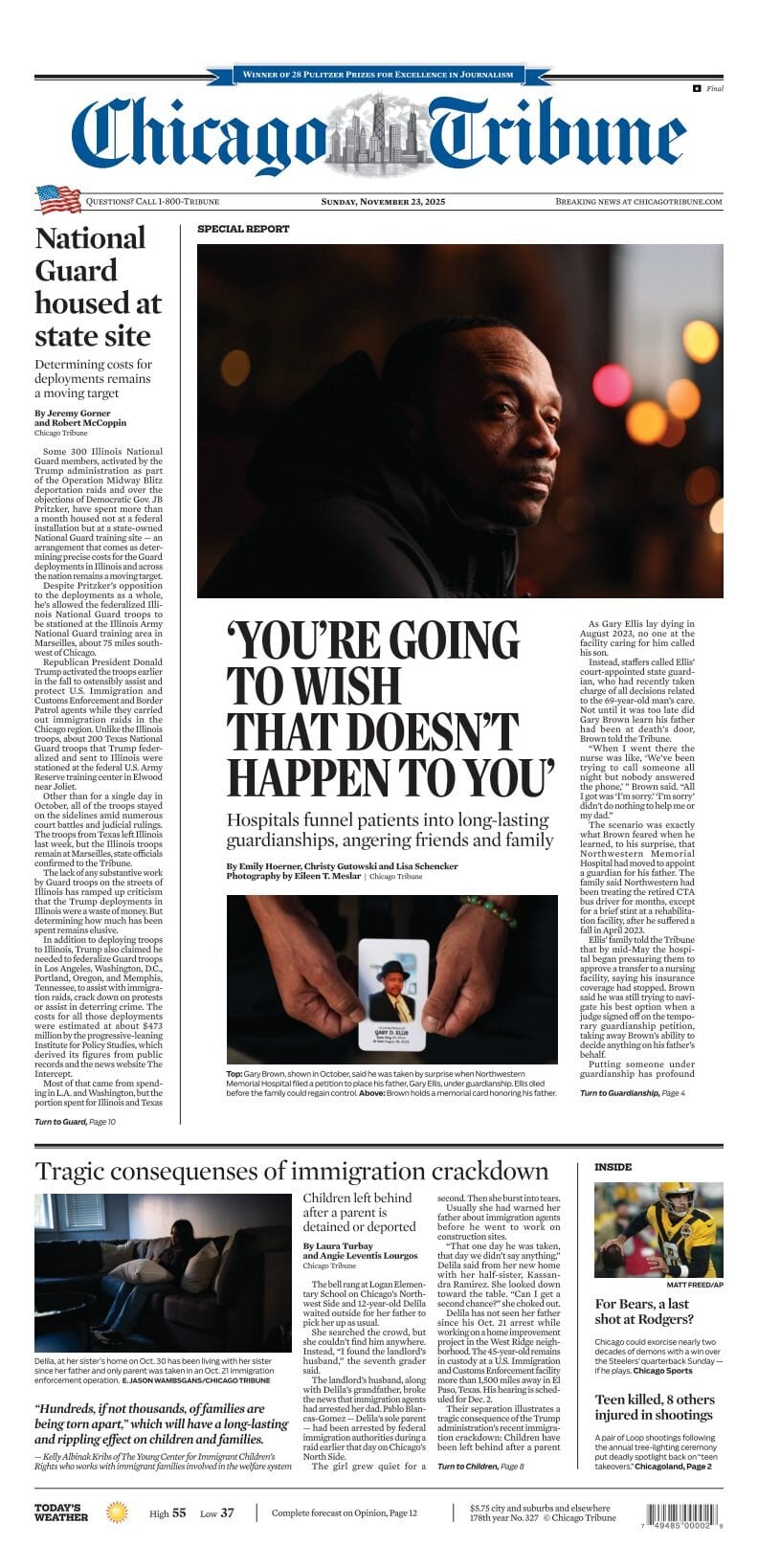 Chicago Tribune - Cover - 11/23/2025