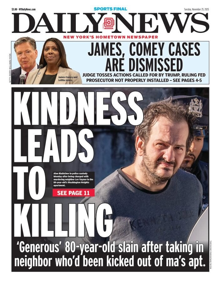 Daily News (New York) - Cover - 11/25/2025