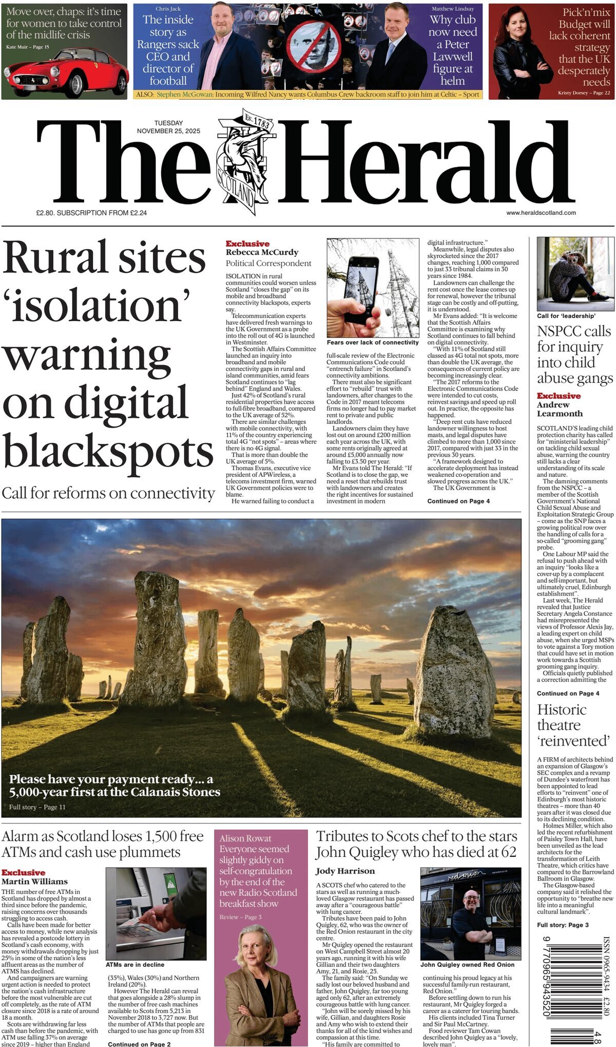 The Herald (Scotland) - Front Page - 11/25/2025