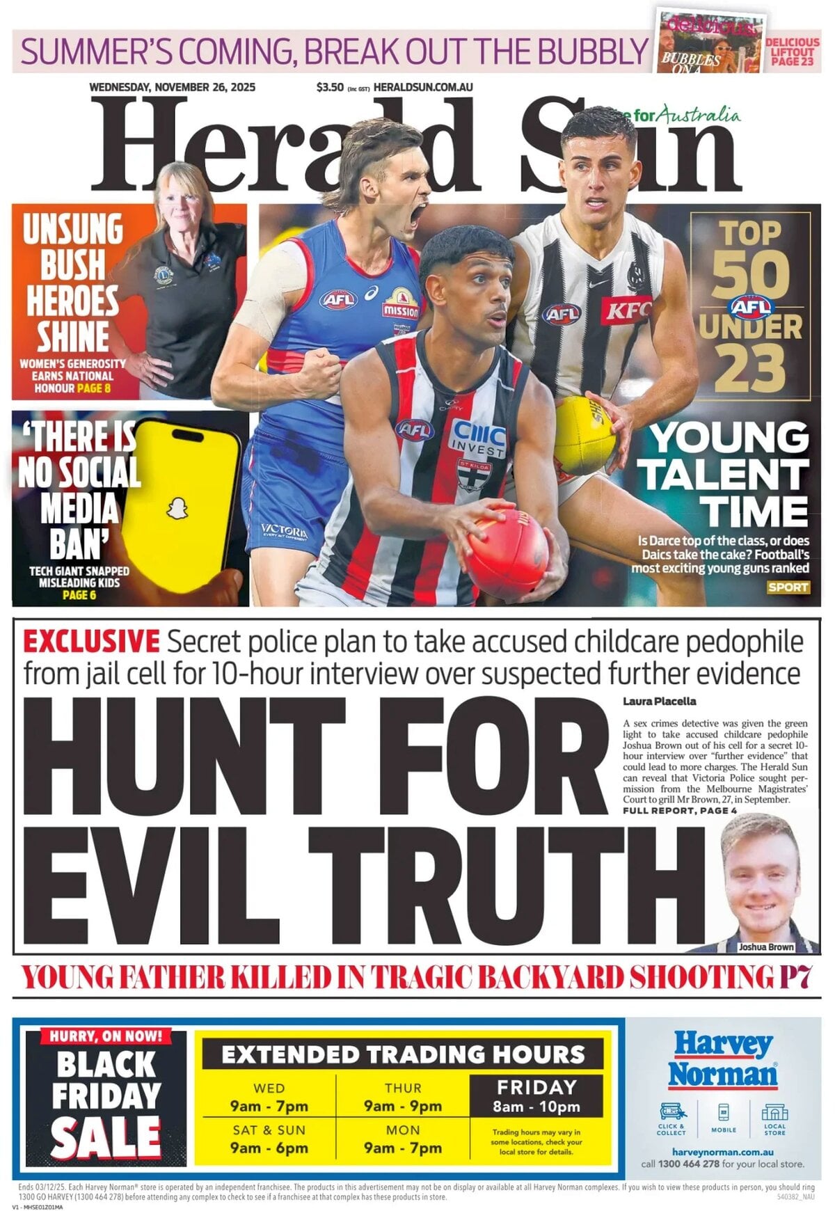 Herald Sun - Front Page - 11/26/2025