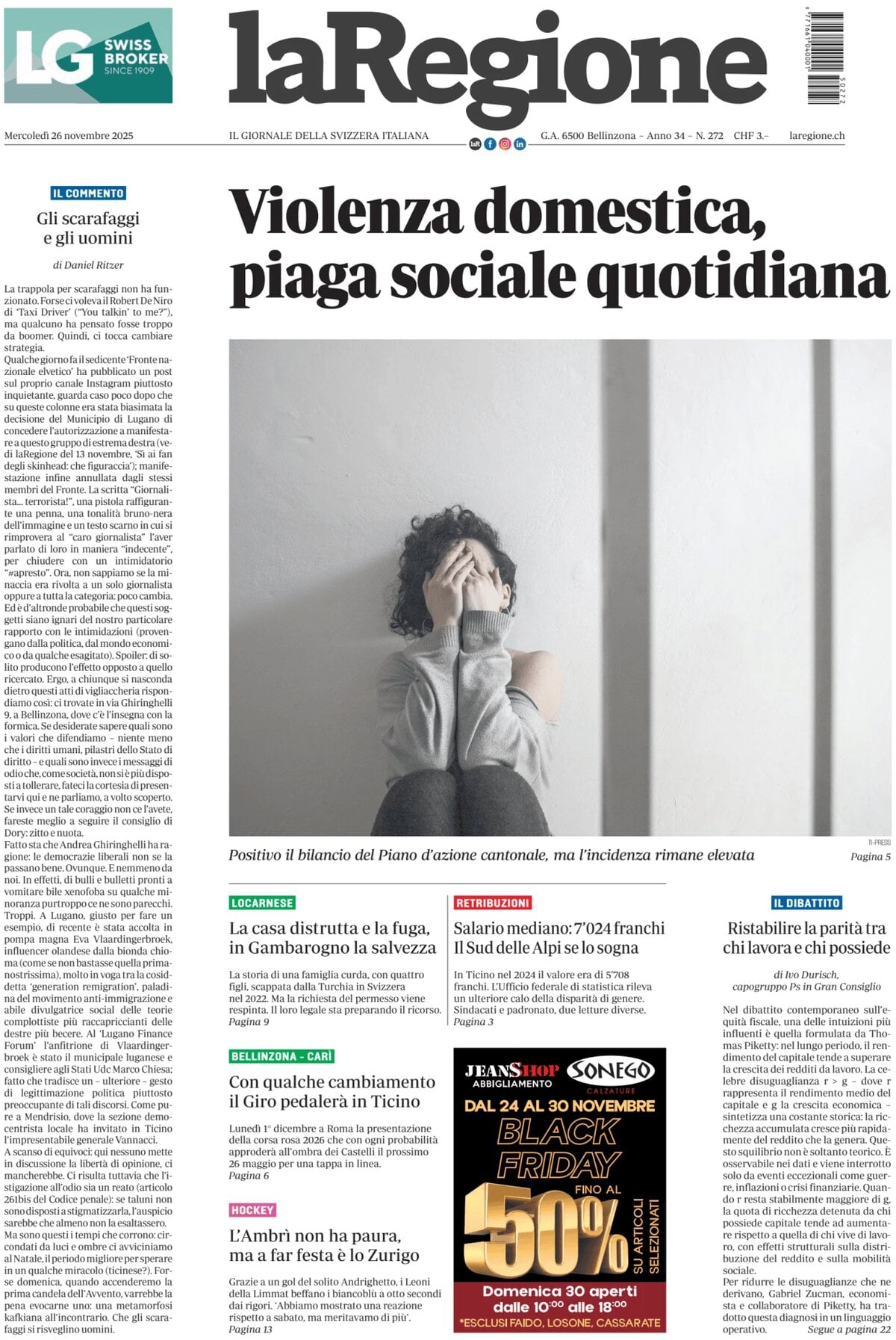 laRegione - Front Page - 11/26/2025