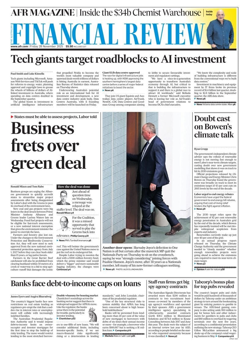 Financial Review - Front Page - 11/28/2025