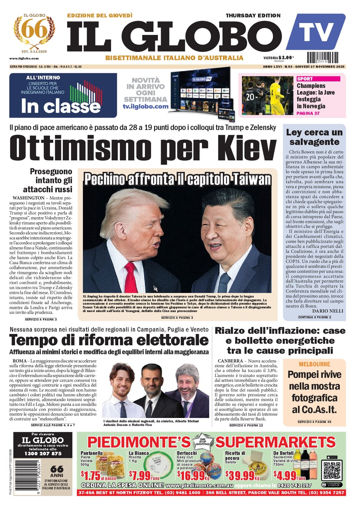 Il Globo - Cover - 11/27/2025