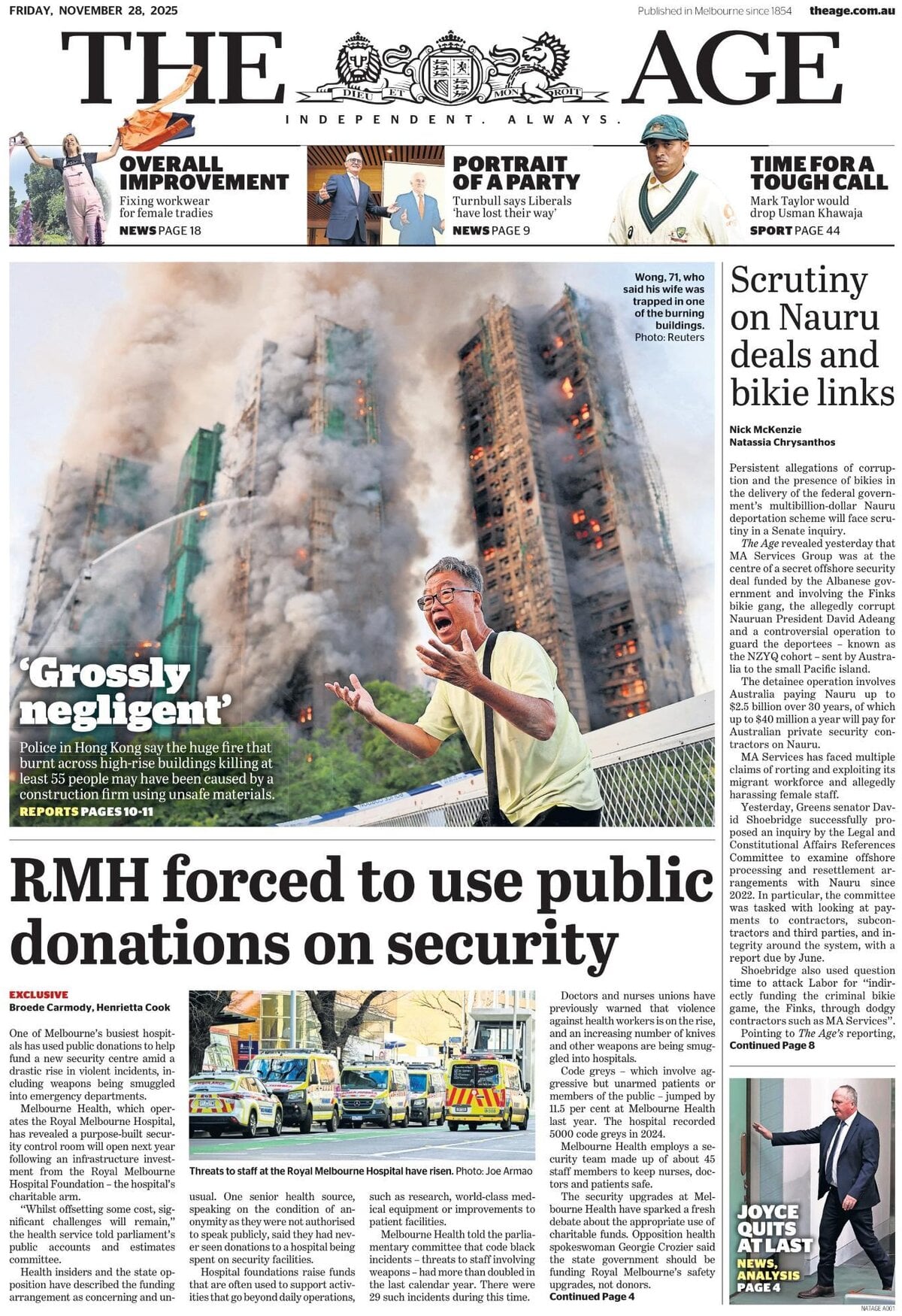 The Age - Front Page - 11/28/2025