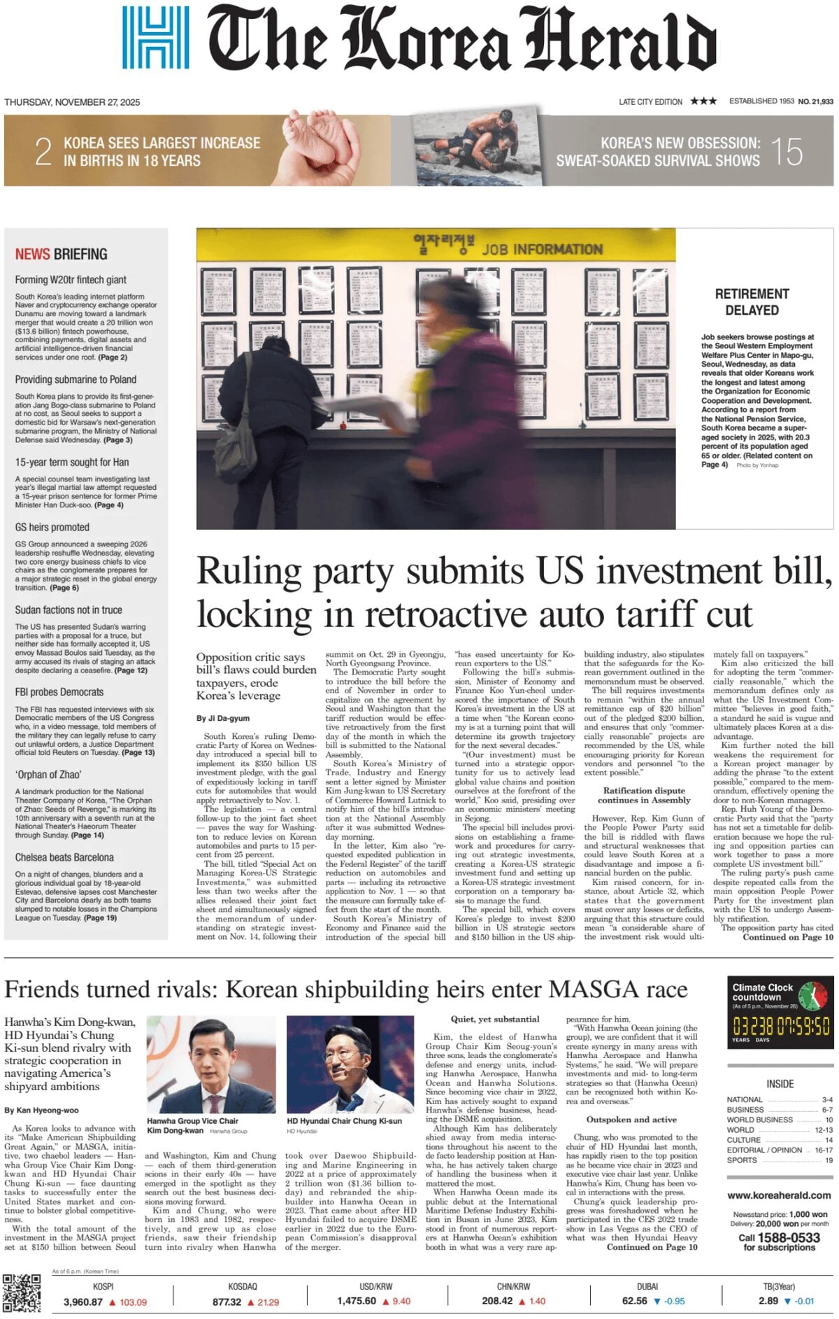The Korea Herald - Front Page - 11/27/2025