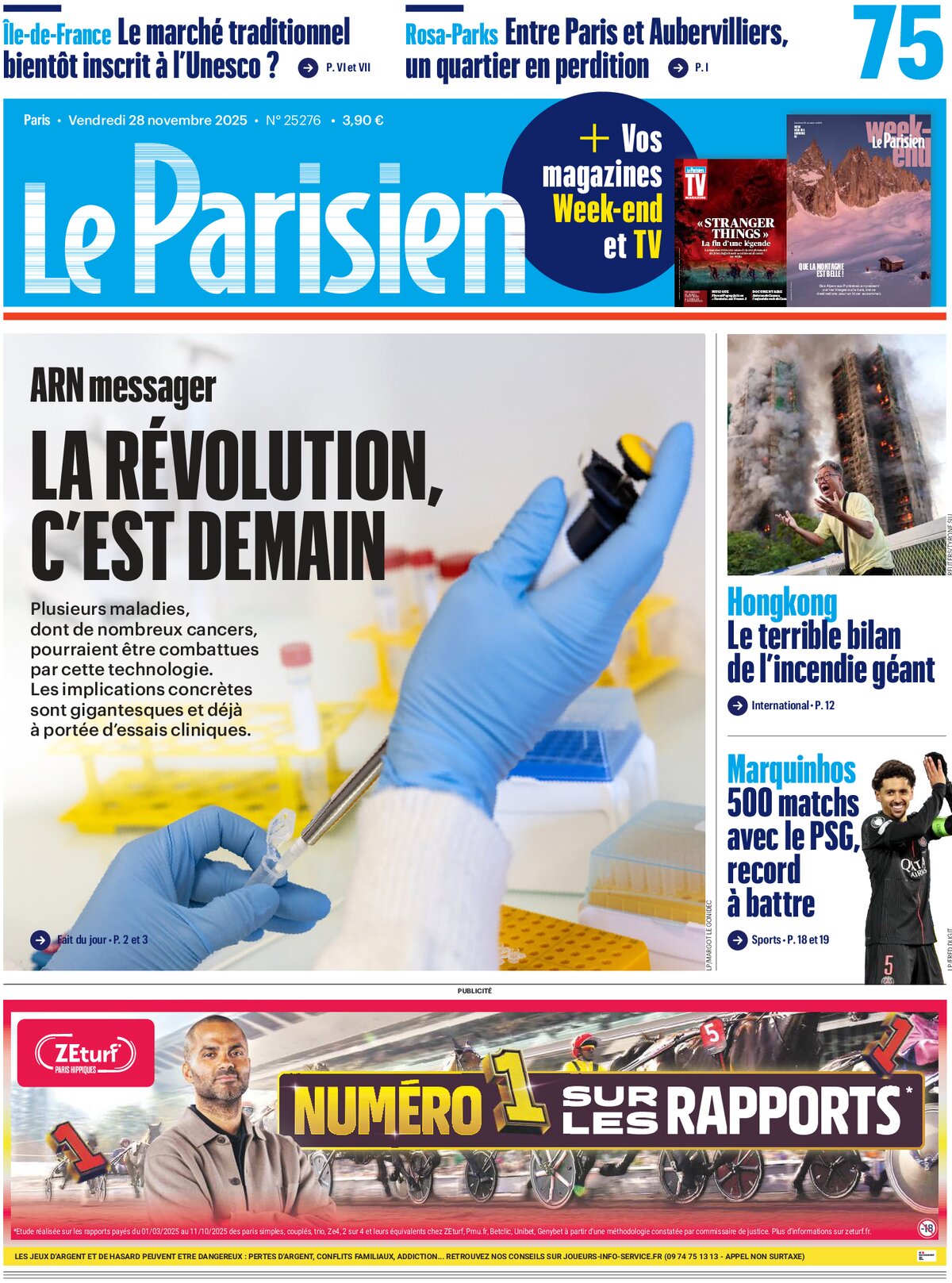 Le Parisien - Front Page - 11/28/2025