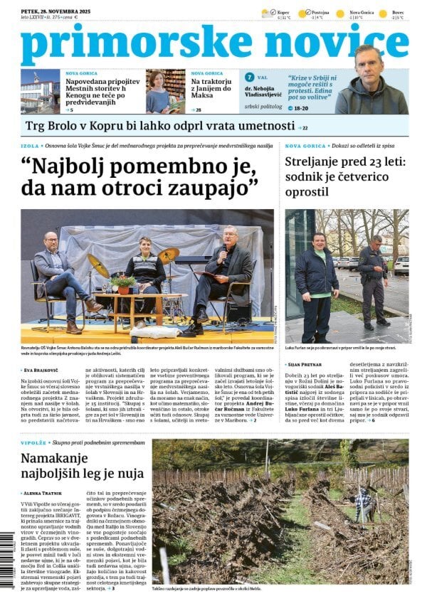 Primorske Novice - Front Page - 11/28/2025