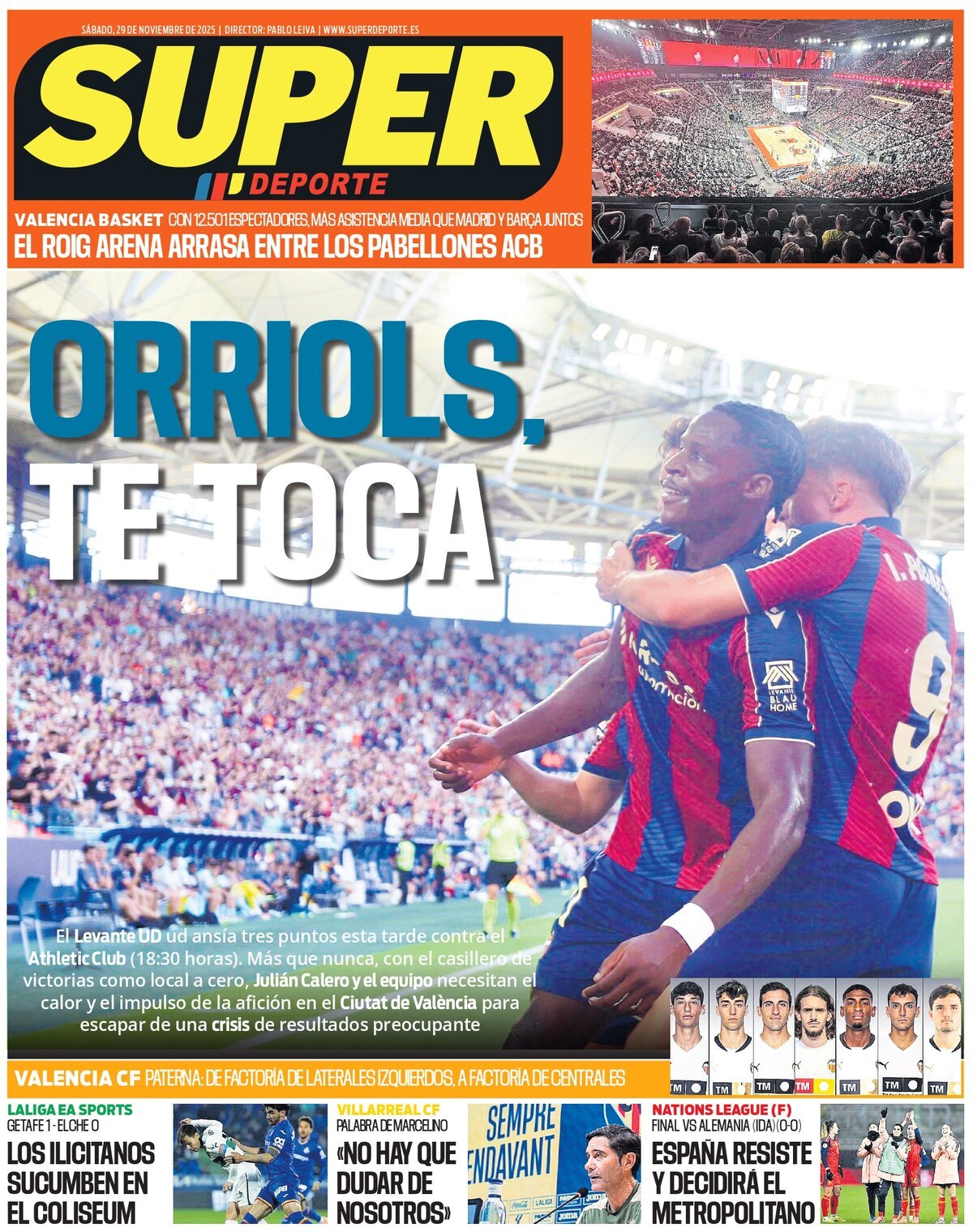 Superdeporte - Front Page - 11/29/2025