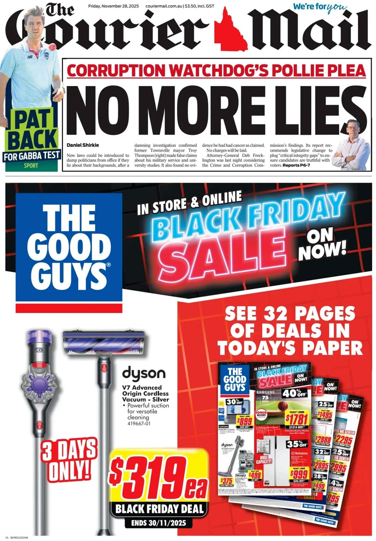 The Courier-Mail - Front Page - 11/28/2025