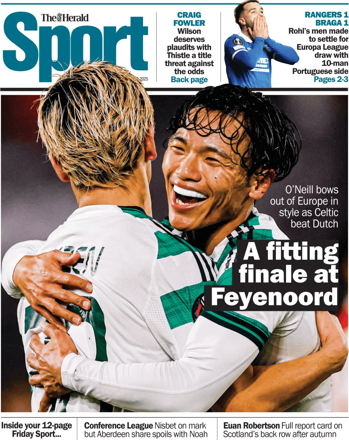 The Herald SPORT (Scotland) - Front Page - 11/28/2025