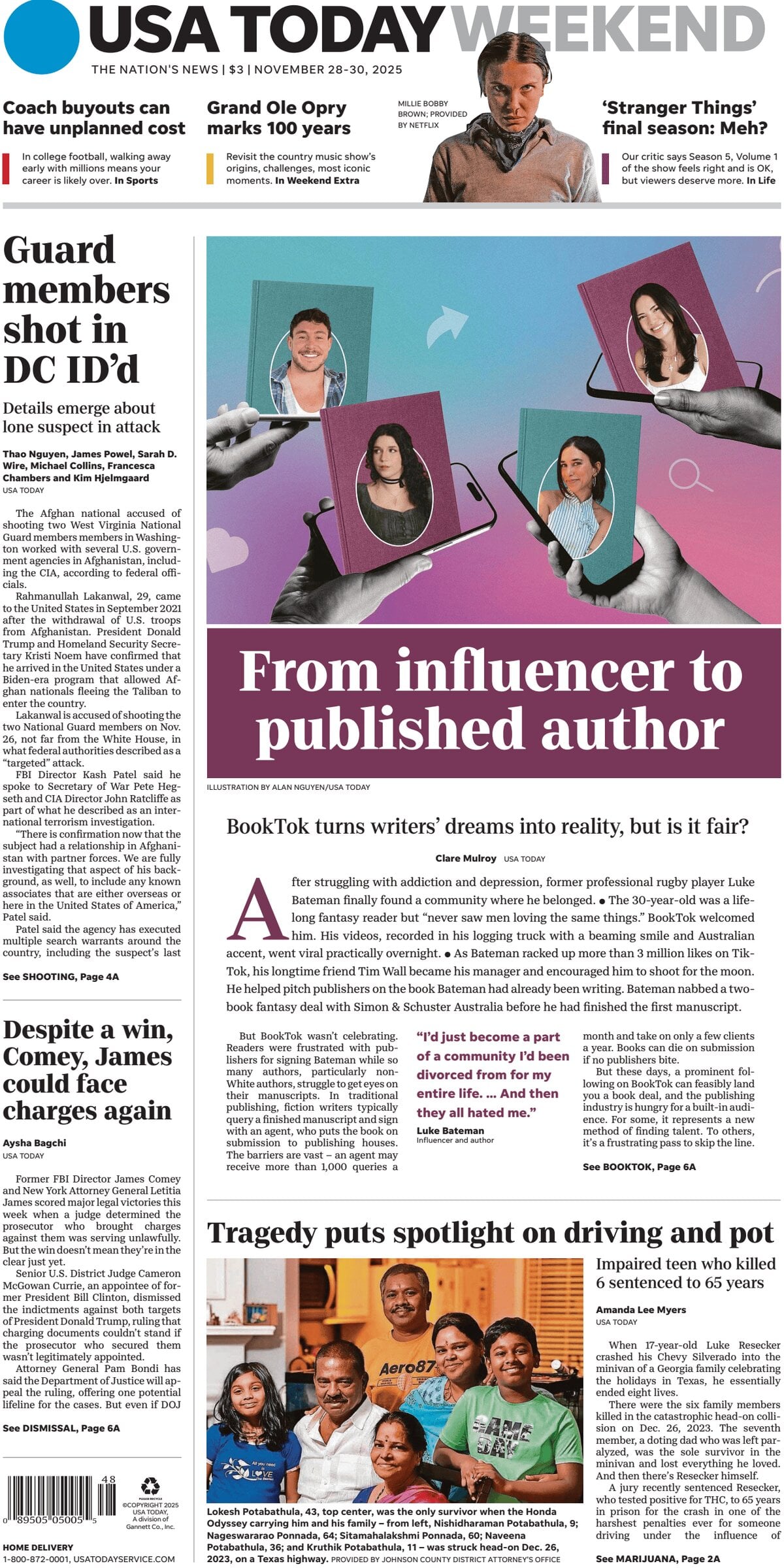 USA Today - Cover - 11/30/2025