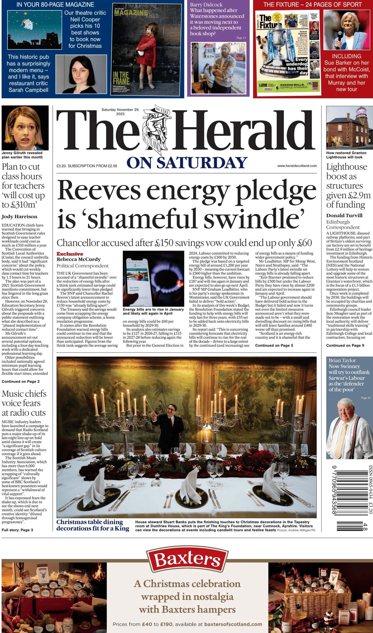 The Herald (Scotland) - Front Page - 11/29/2025