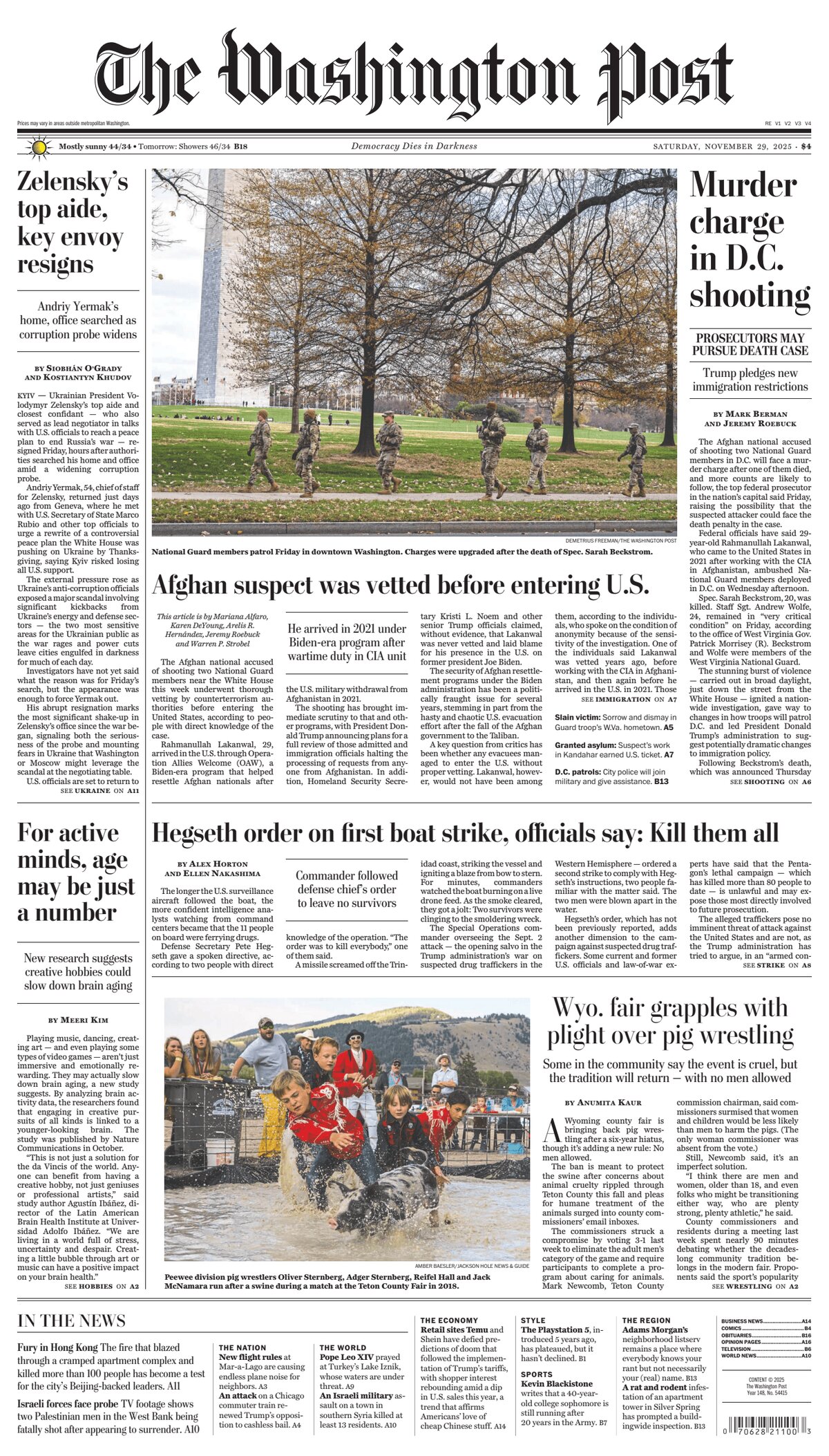 The Washington Post - Cover - 11/29/2025