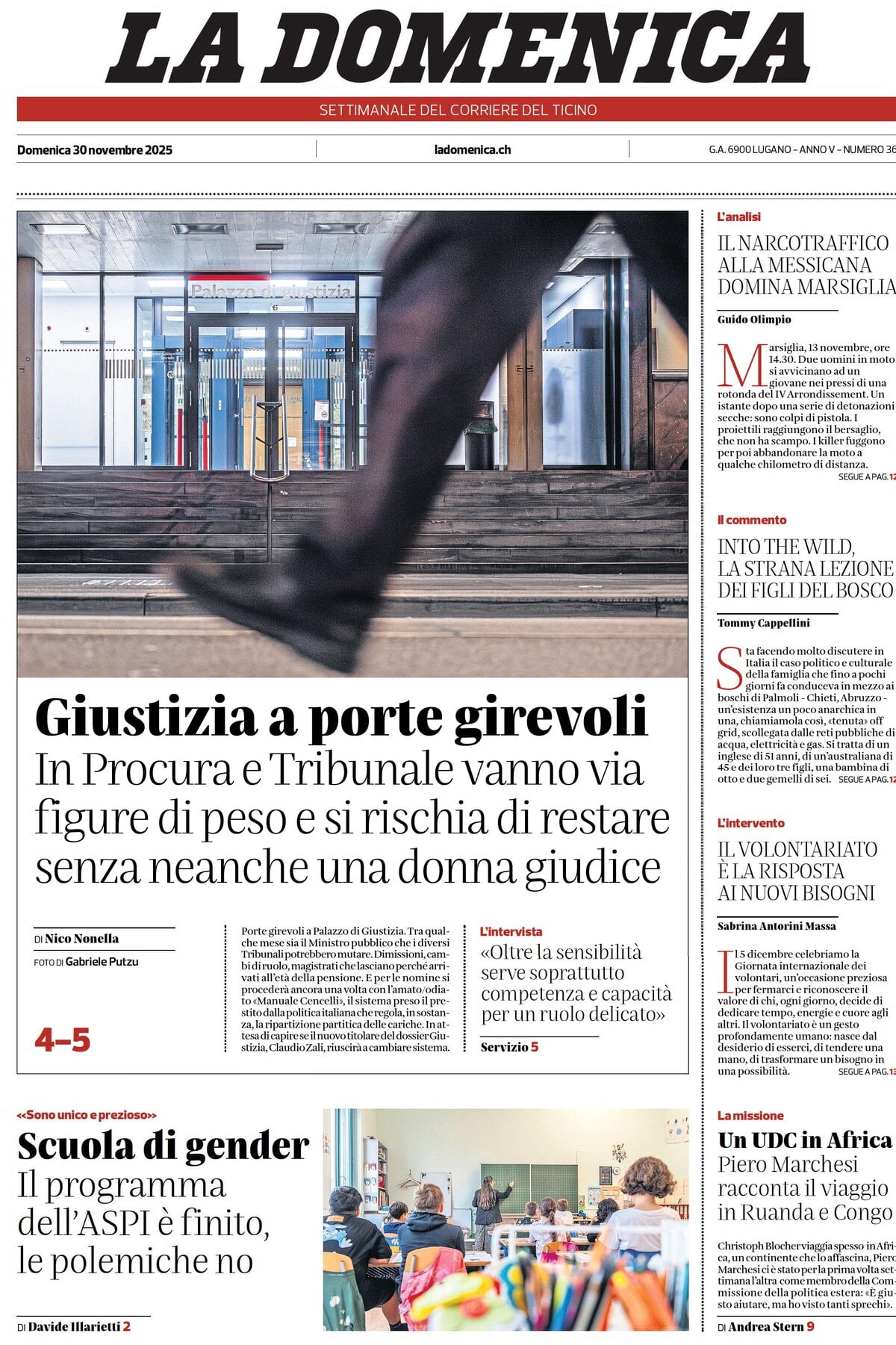Corriere del Ticino - Front Page - 11/30/2025