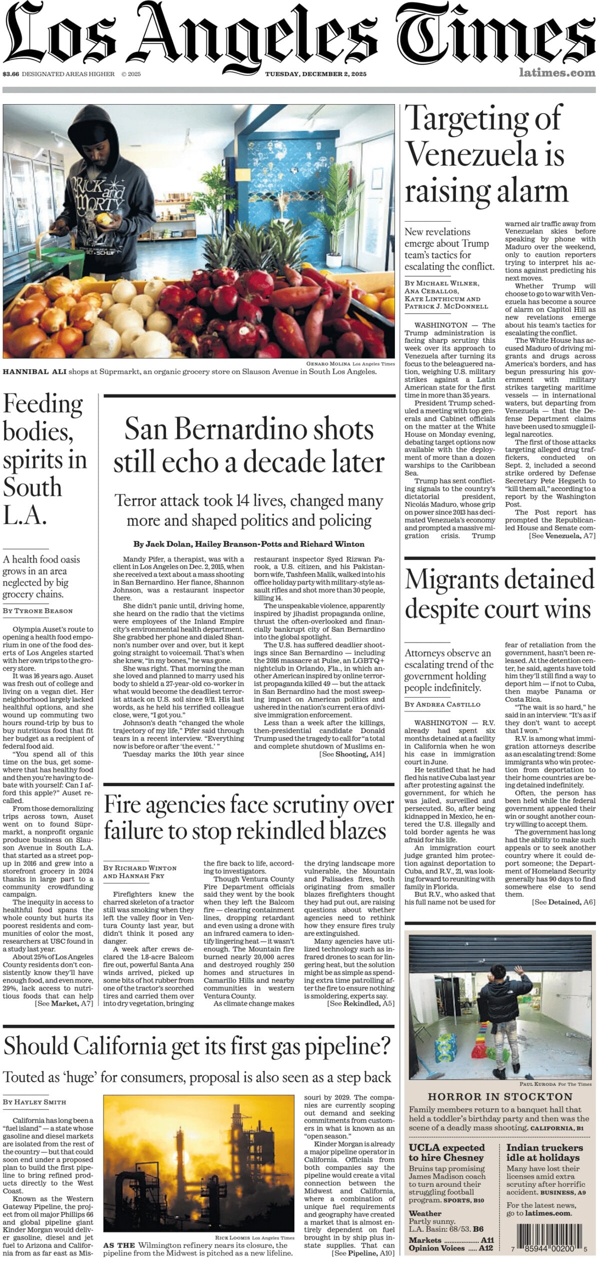 Los Angeles Times - Cover - 12/02/2025
