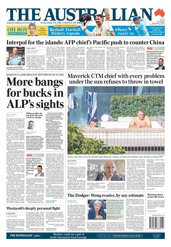 The Australian - Front Page - 12/02/2025