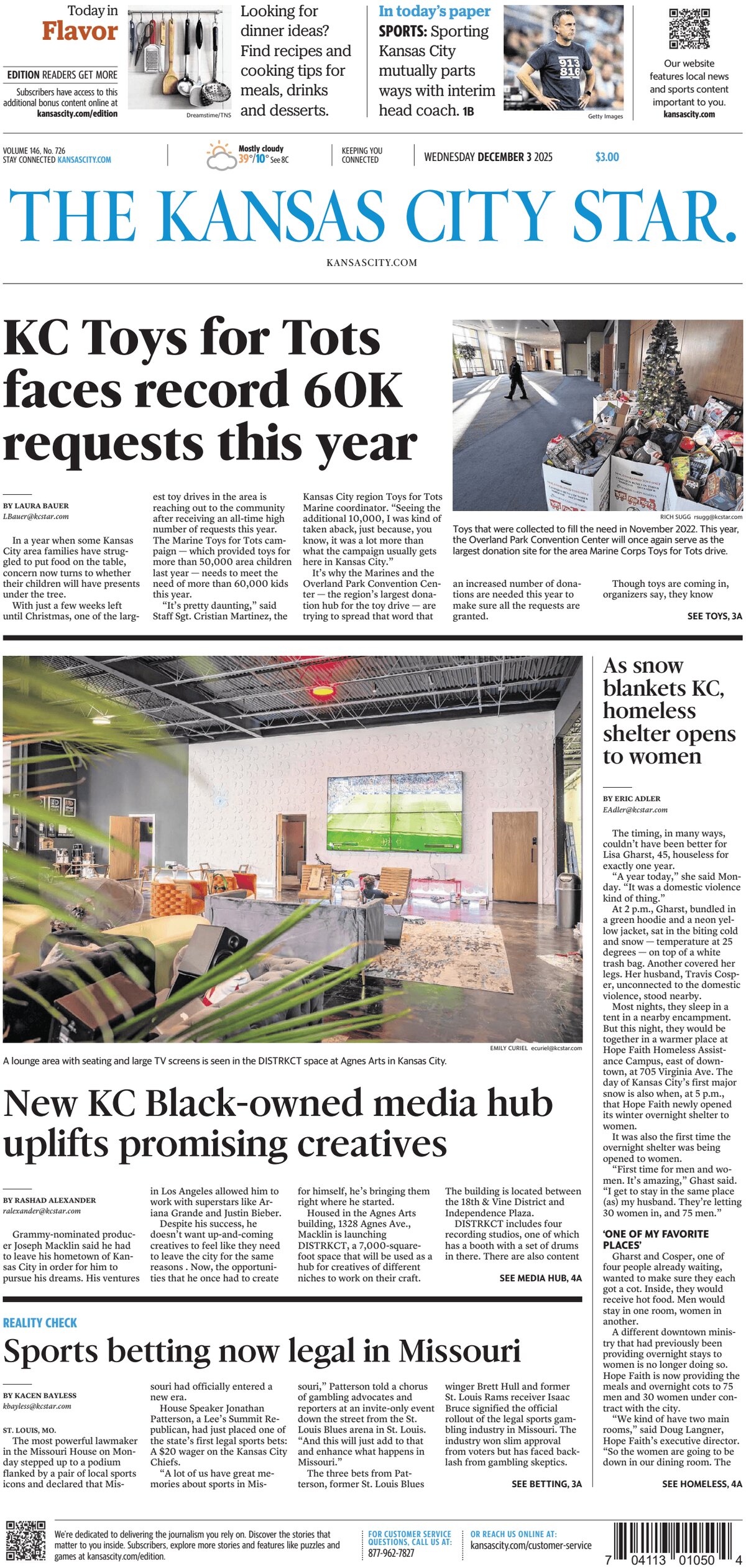 The Kansas City Star - Cover - 12/03/2025