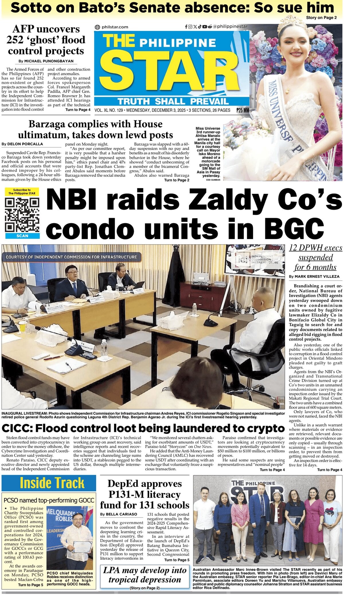 The Philippine Star - Front Page - 12/03/2025