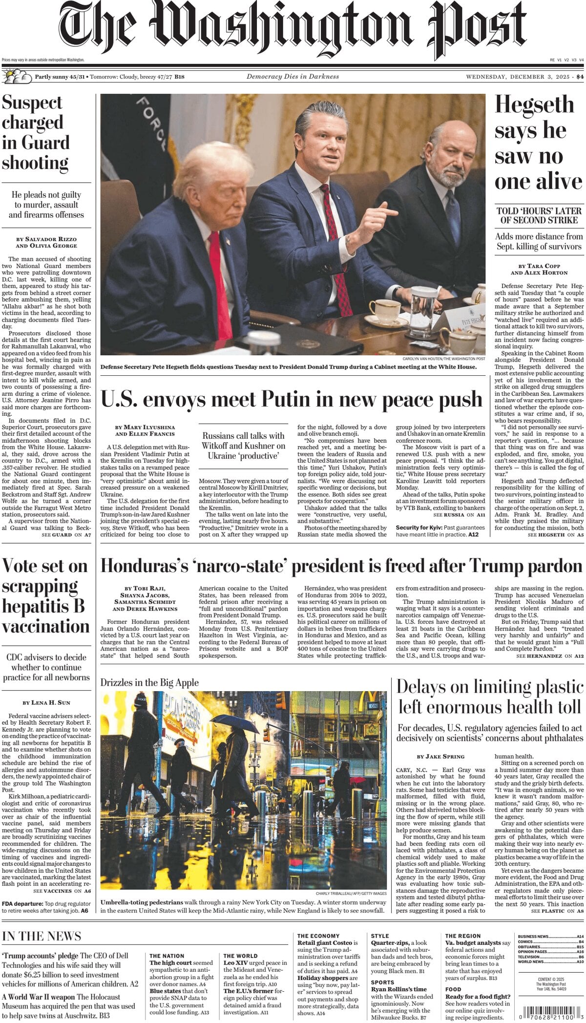 The Washington Post - Cover - 12/03/2025