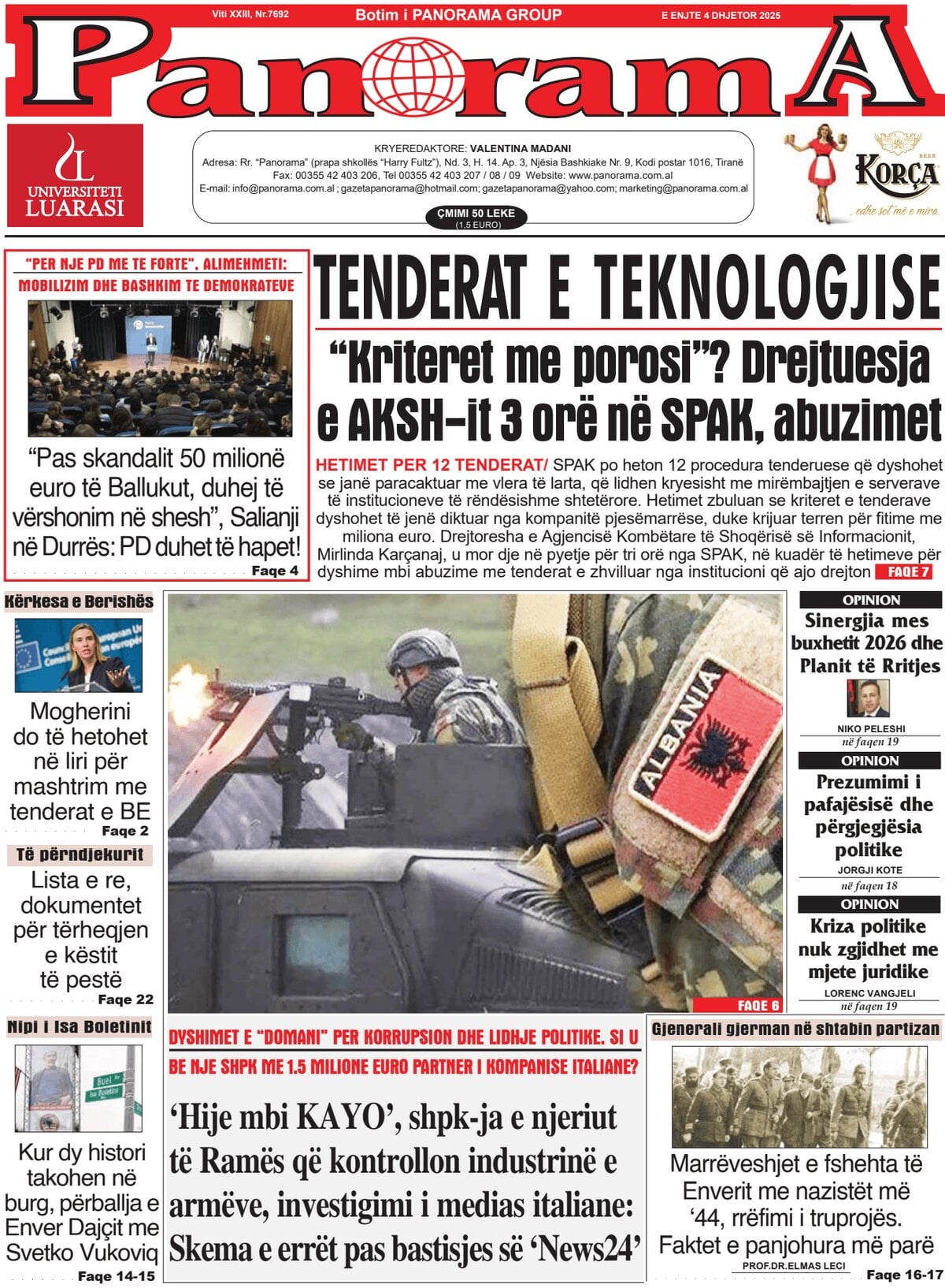 Gazeta Panorama - Front Page - 12/04/2025