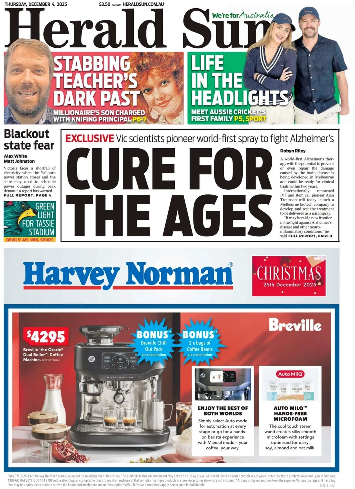 Herald Sun - Front Page - 12/04/2025