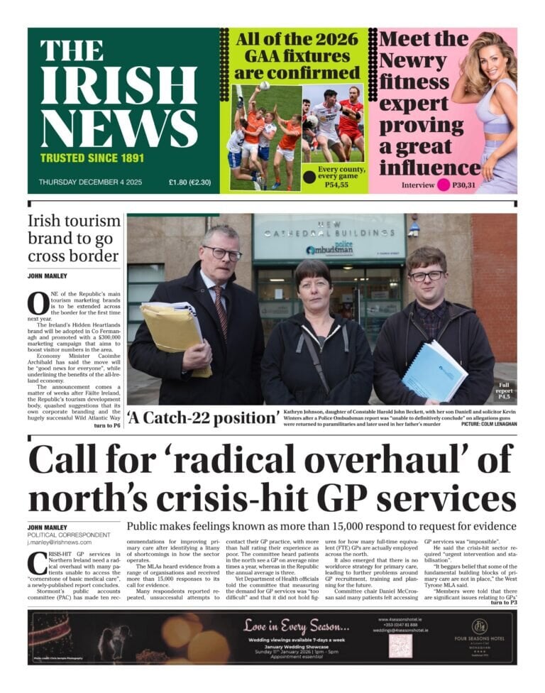 The Irish News - Front Page - 12/04/2025