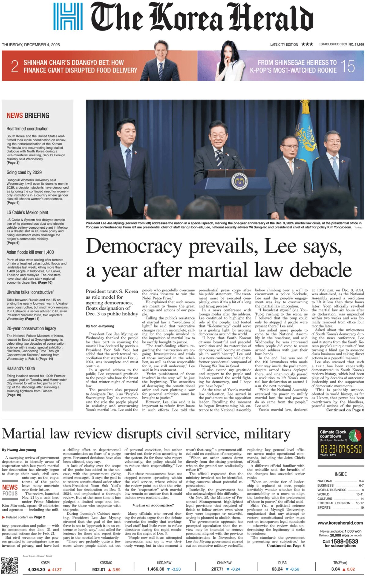 The Korea Herald - Front Page - 12/04/2025