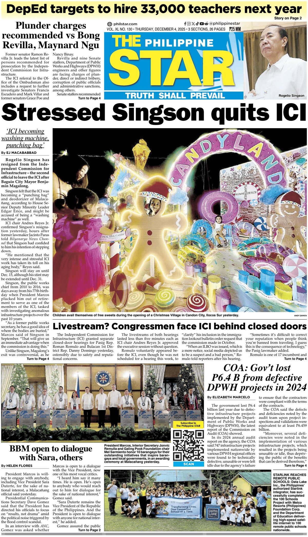 The Philippine Star - Front Page - 12/04/2025