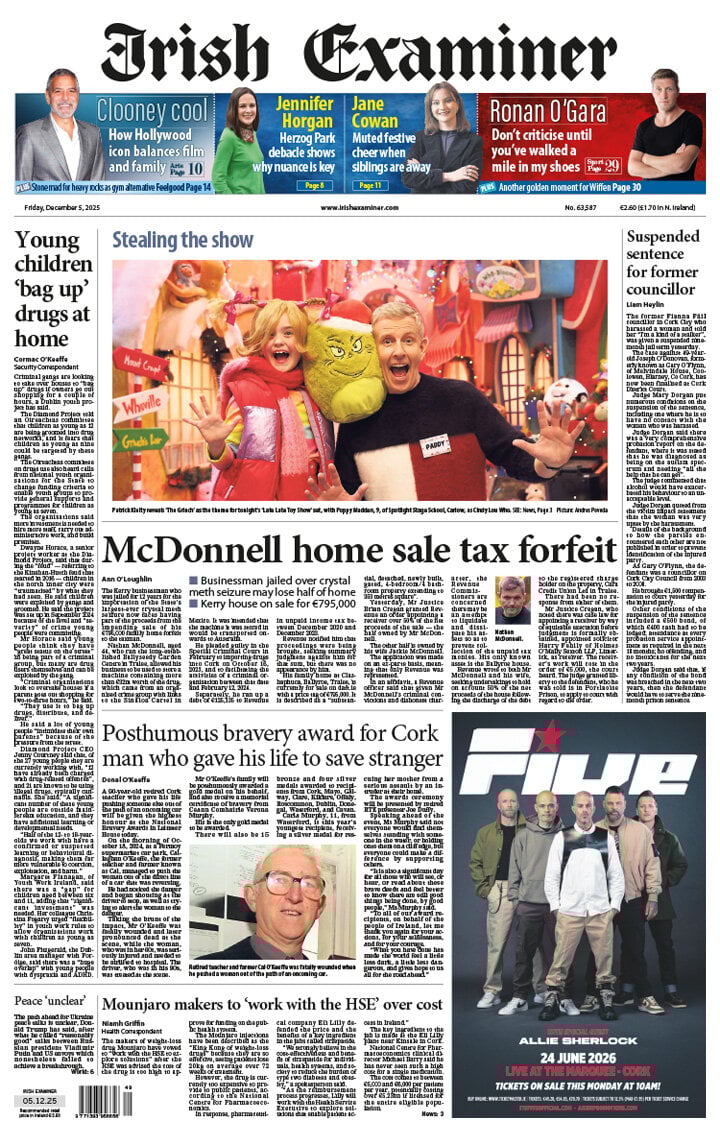 Irish Examiner - Front Page - 12/05/2025